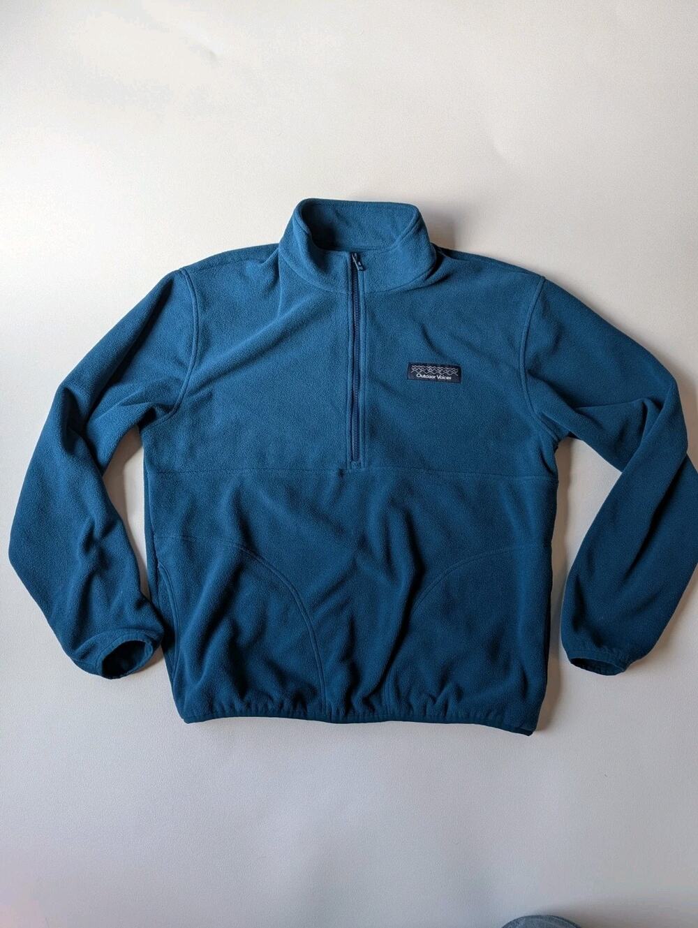 Outdoor Voices Pullover Mens Med Blue 1/4 Zip Long Sleeve Athletic Stretch Top